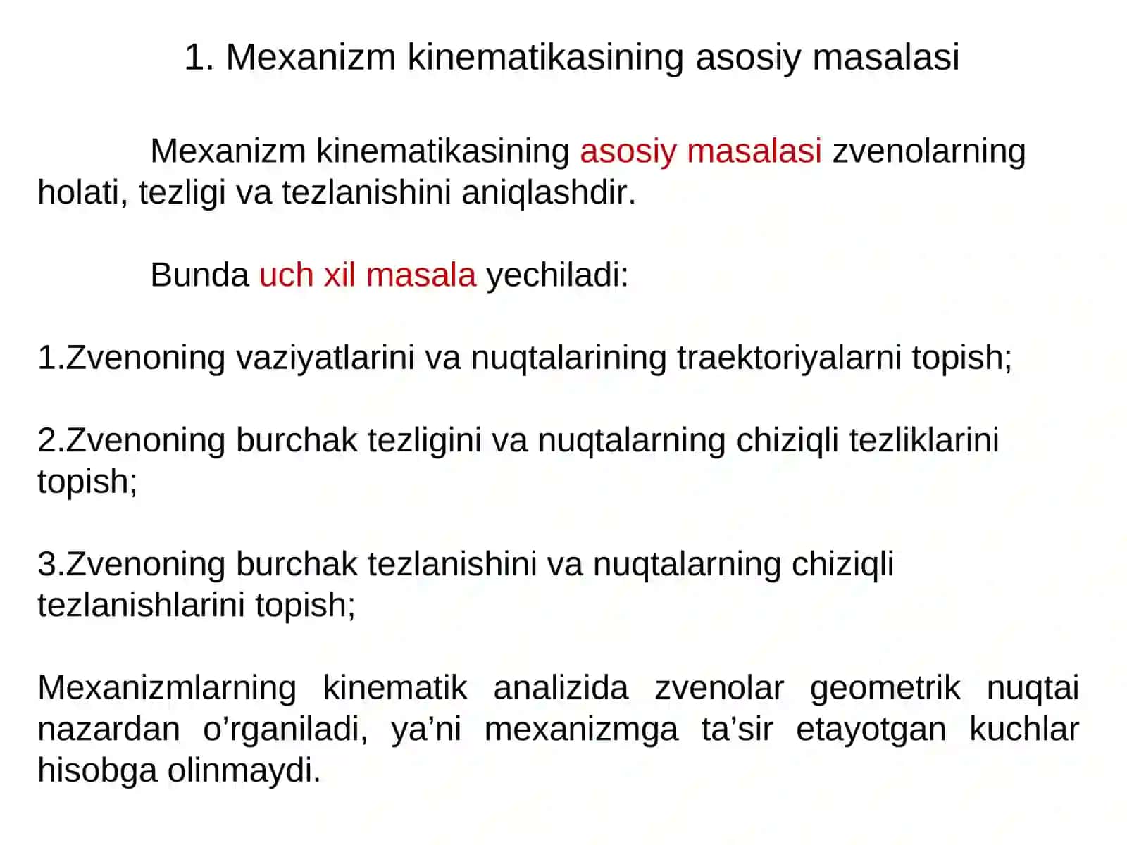 Mashina mexanizmlar nazariyasi 3