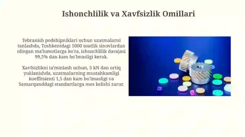 Tebranish podshipniklari uchun oraliqli oʻtqazishlarni hisoblash va tanlash 3