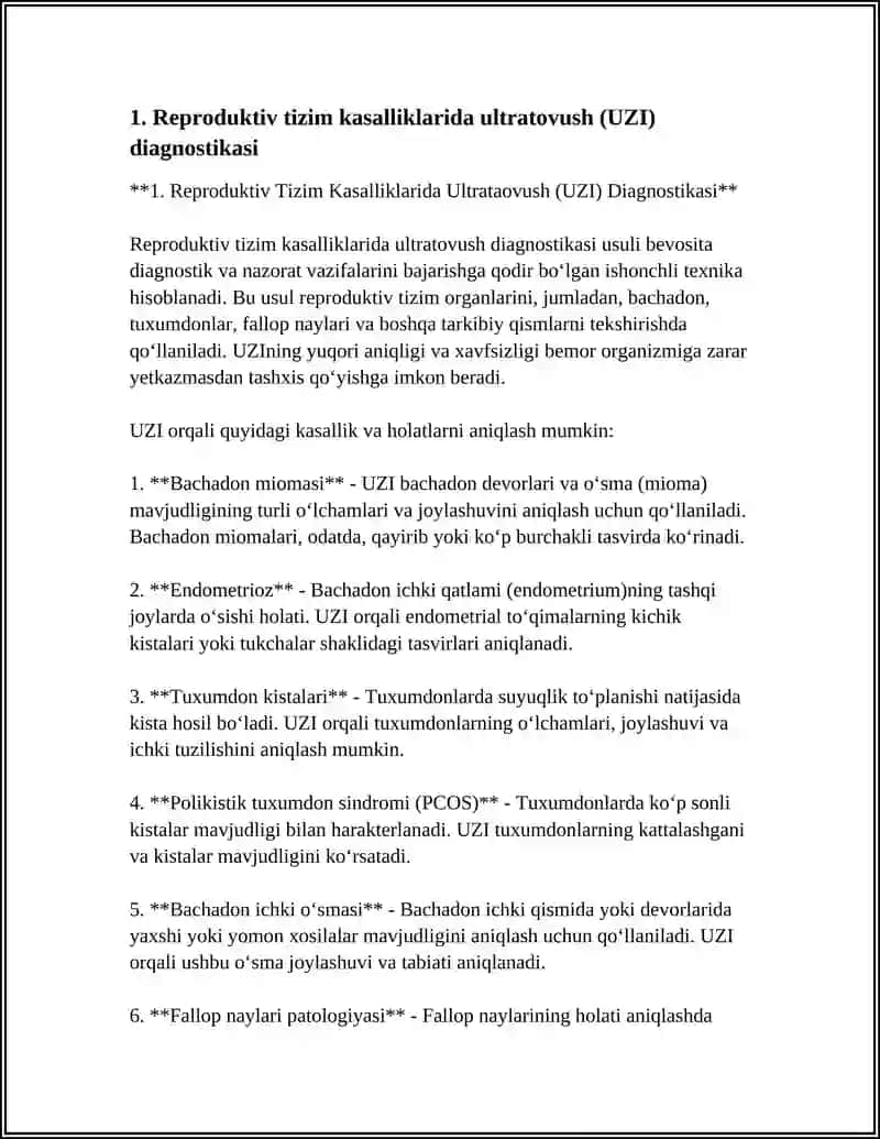 Reproduktiv tizim kasalliklarida ultratovush (UZI) diagnostikasi 3