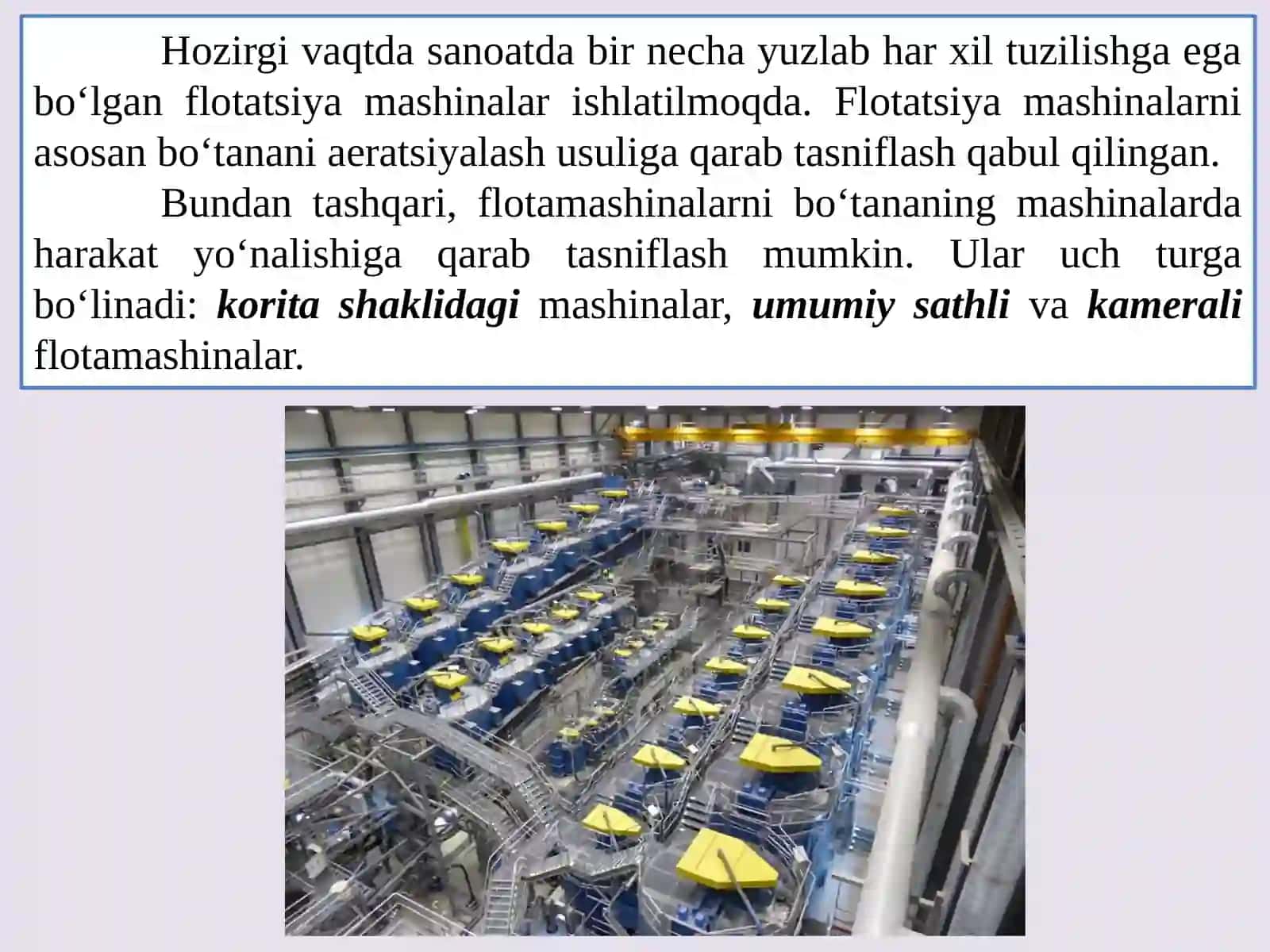 FLOTATSION MASHINALARINING TASNIFI 3