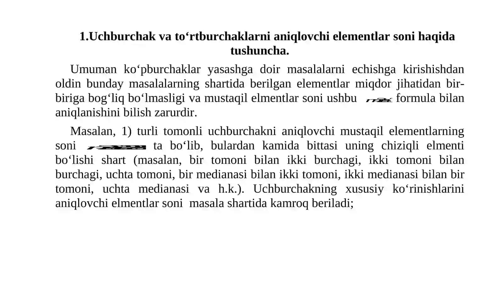 4-ma’ruza.Bevosita yechiladigan masalalar 3