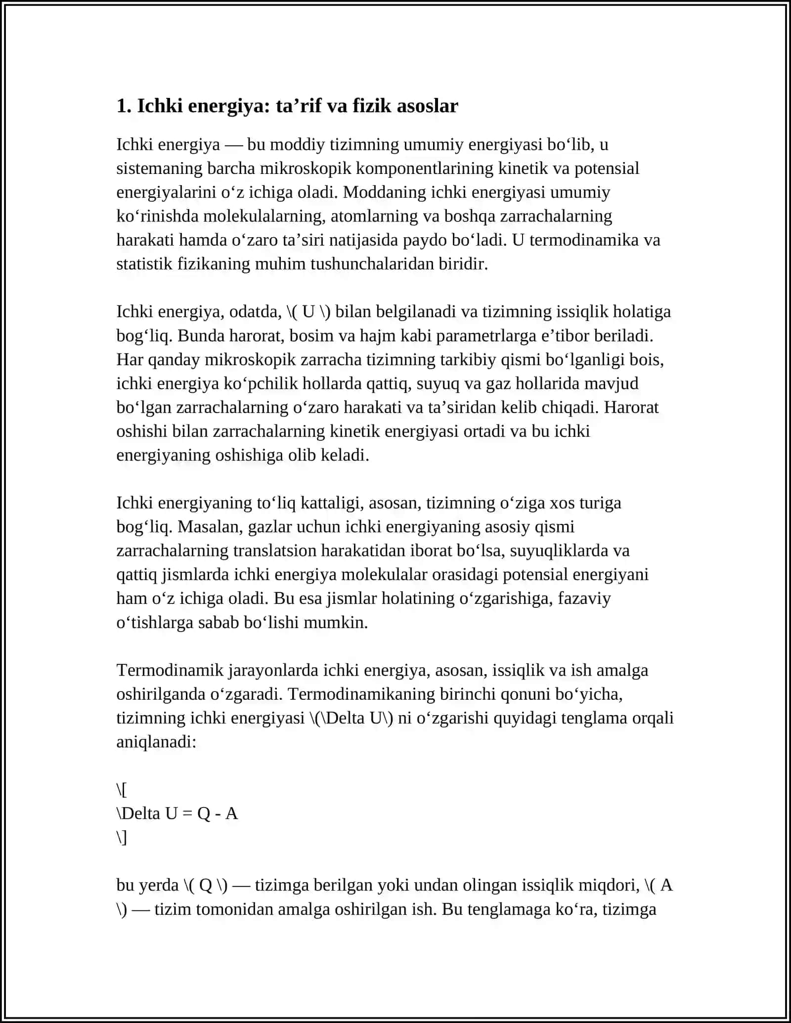 PROFUNI REFERAT - ICHKI ENERGIYA 3