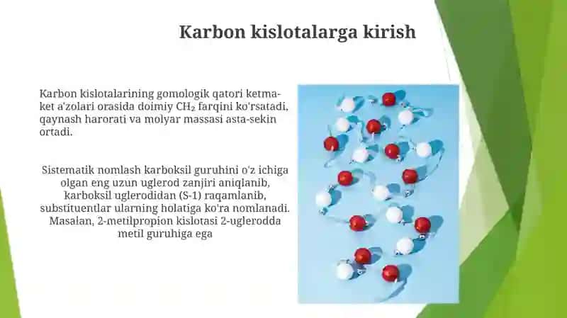 Karbon kislotalarga kirish va gomologik qatori 3