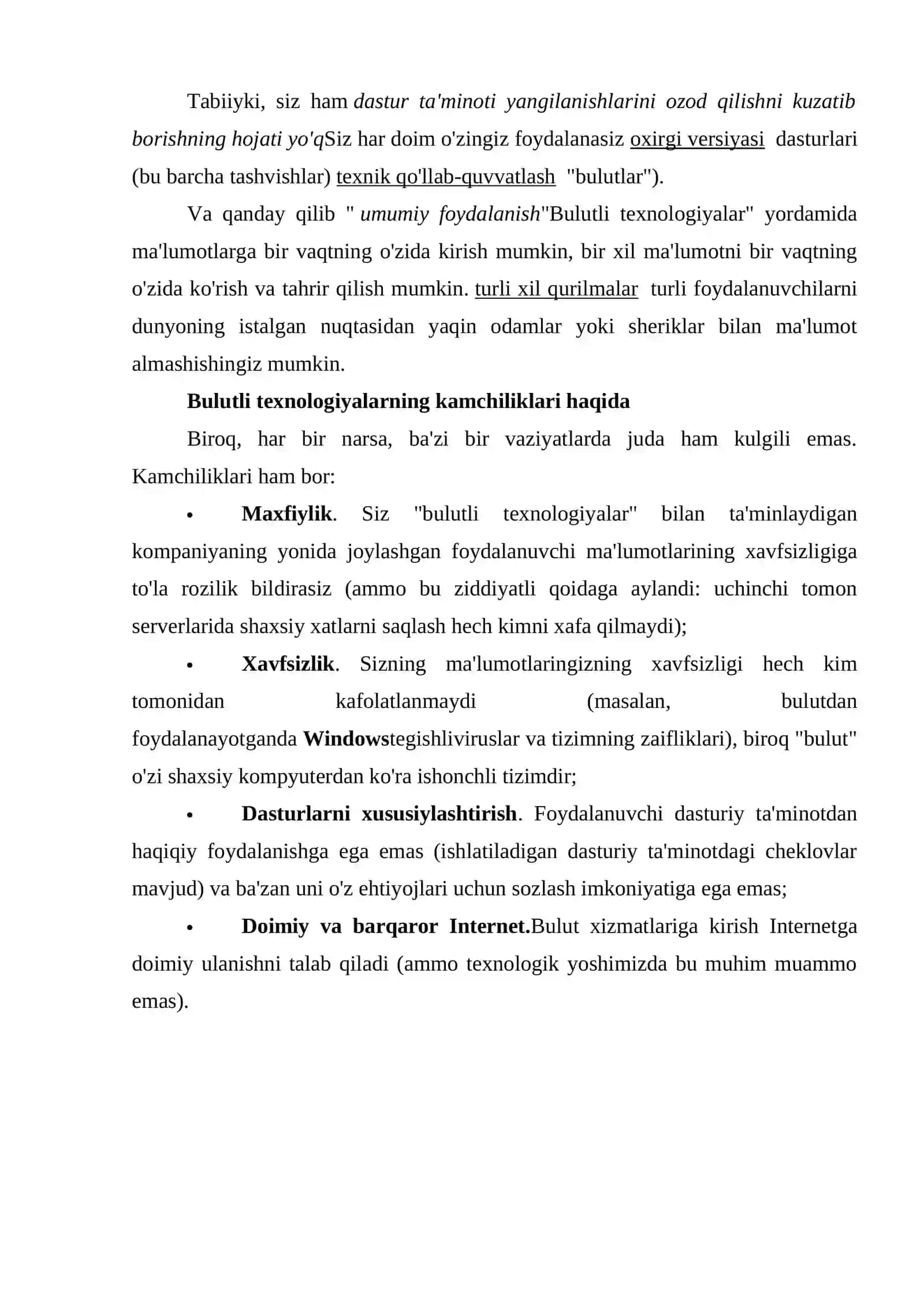 Bulutli texnologiyalar bilan ishlash bo’yicha amaliy qo’llanma 3