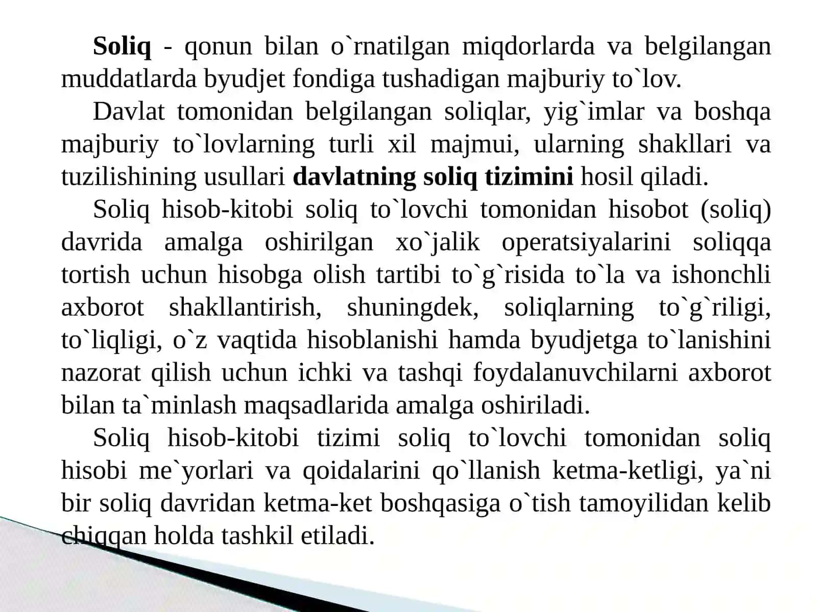 Soliq va soliqqa tortish 3