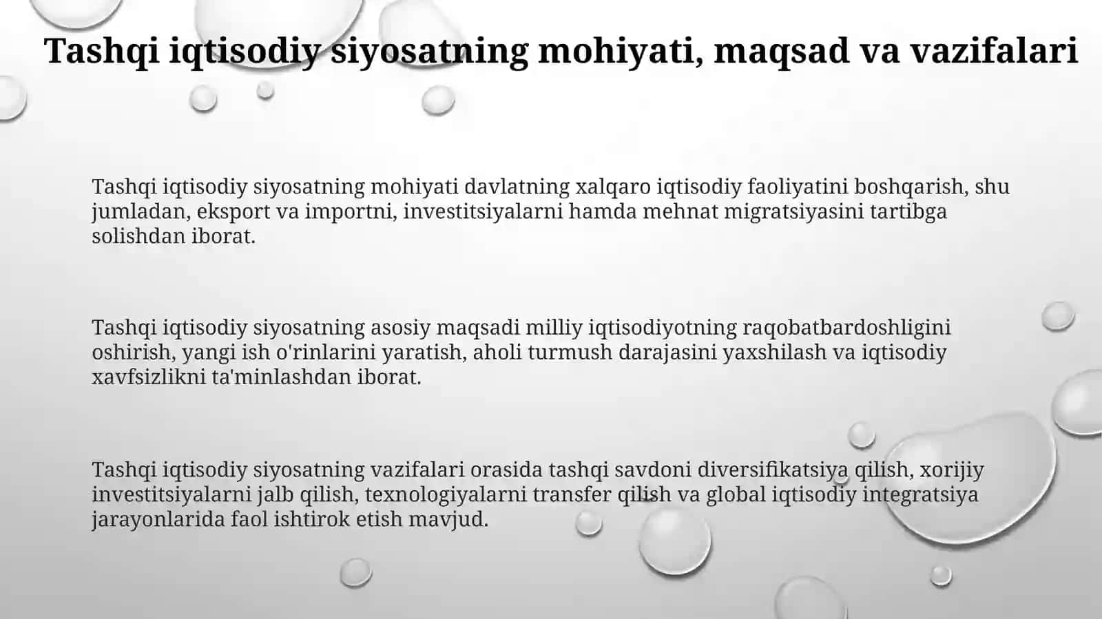 Tashqiiqtisodiysiyosatningasosiyturlarivatasnifi 3