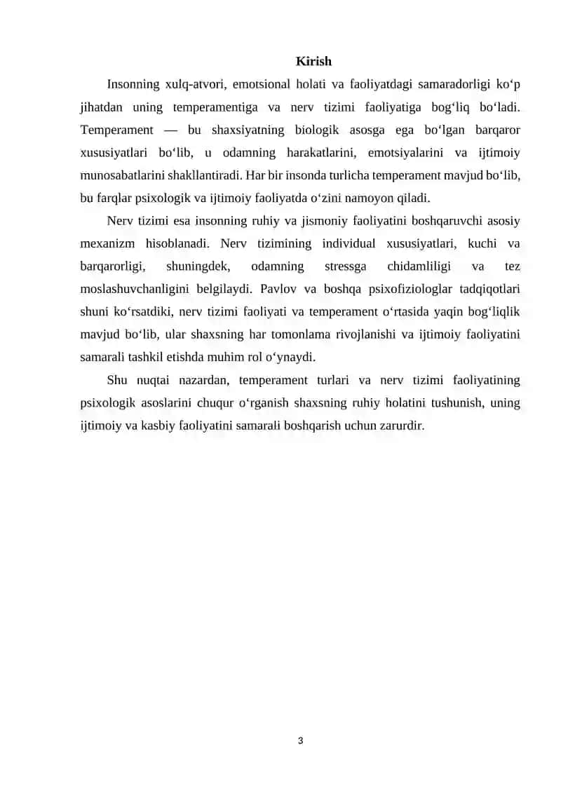 Temperament turlari va nerv tizimi faoliyatining psixologik asoslari 3