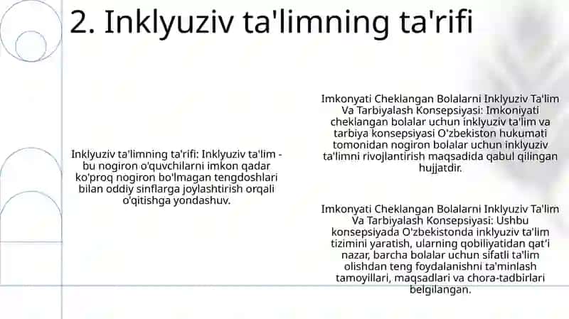 Imkonyati Cheklangan Bolalarni Inklyuziv Ta'Lim Va Tarbiyalash Konsepsiyasi 3