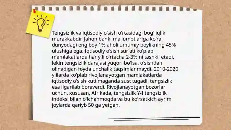 Tengsizlik va iqtisodiy o'sish 3