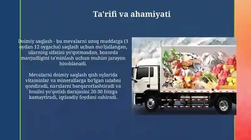 Mevalarni doimiy saqlash 3