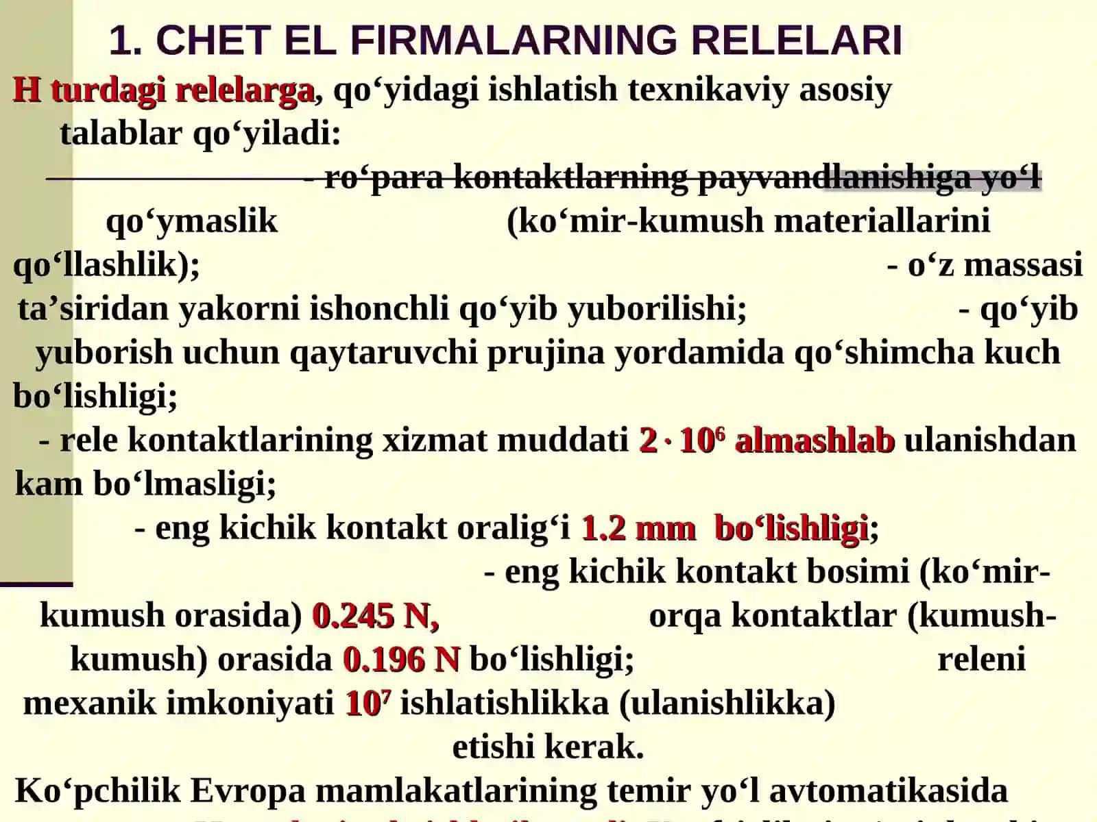 Chet el firmalarning relelari 3