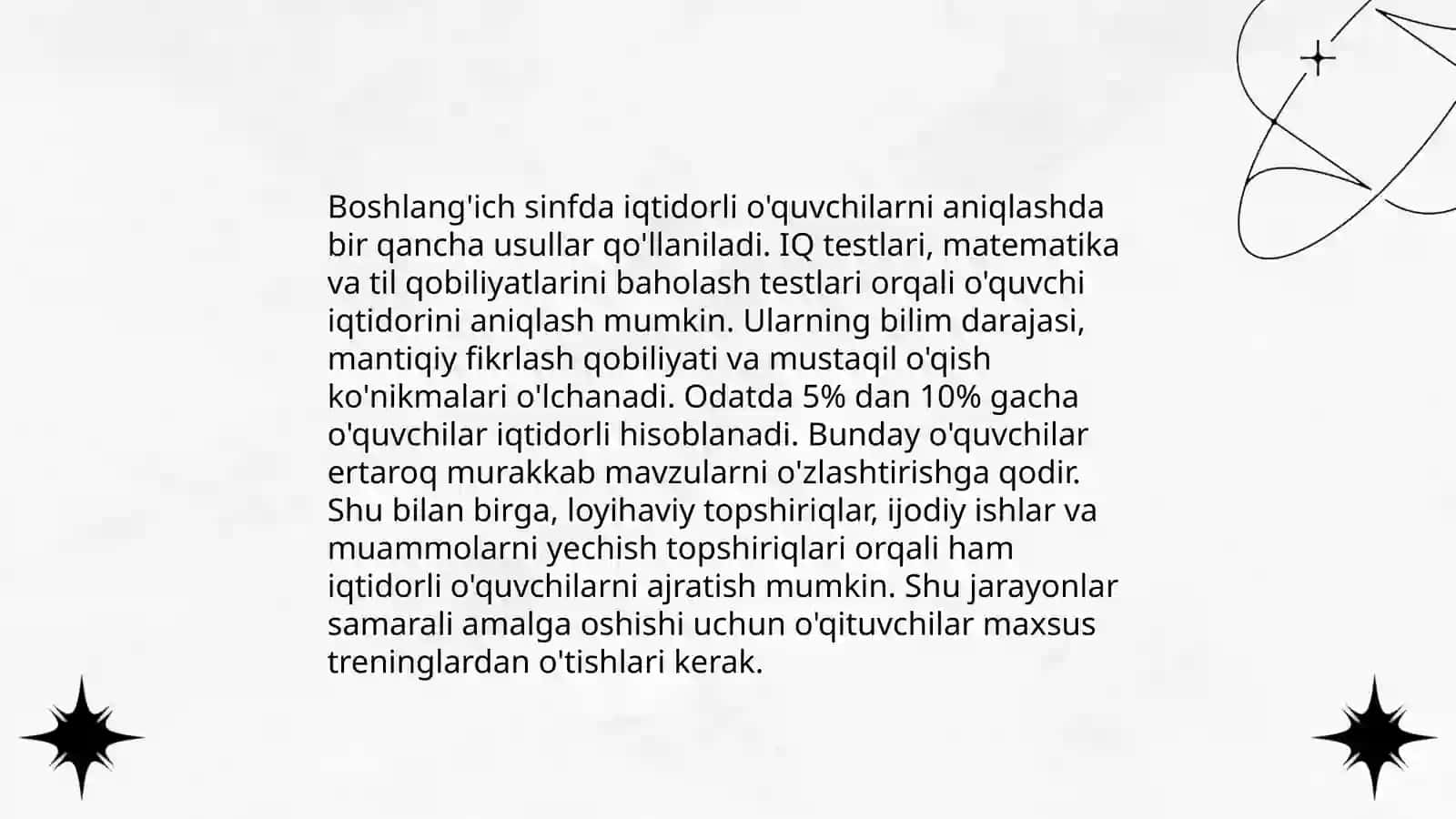 Boshlang'ich sinfda matematikadan iqtidorli o'quvchilar bilan ishlash(3-sinf misolida) 3