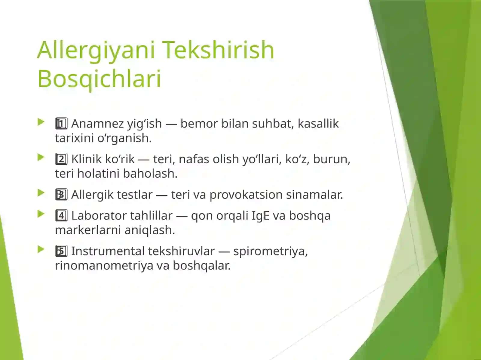 Allergiyani Tekshirish Usullari 3