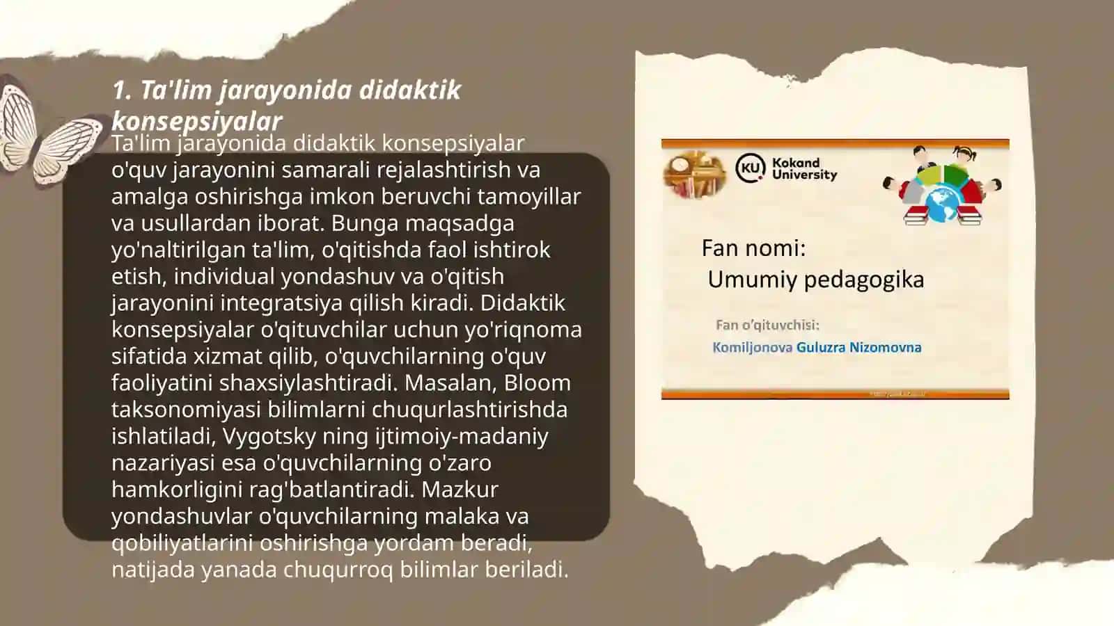 Didaktika taʼlim nazariyasi sifatida Aʼzamova Qizlarxon 3