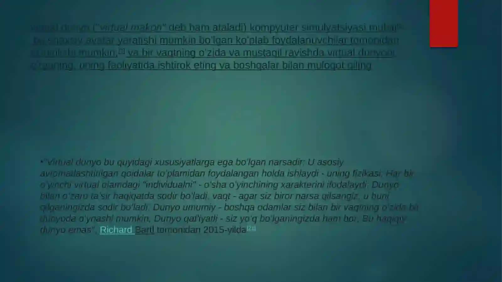 Virtual olam. Undan to'g'ri foydalanish va himoyalanish 3