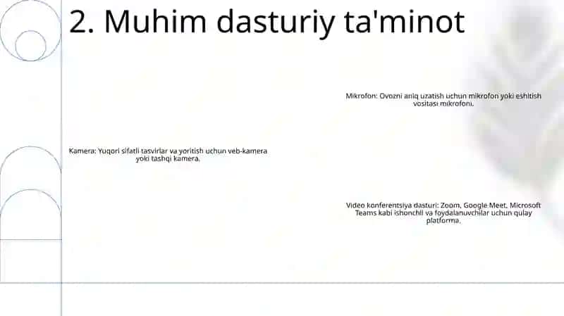 Videokonferensiya Aloqani Tashkil Qilish Uchun Zarur Jihozlar 3