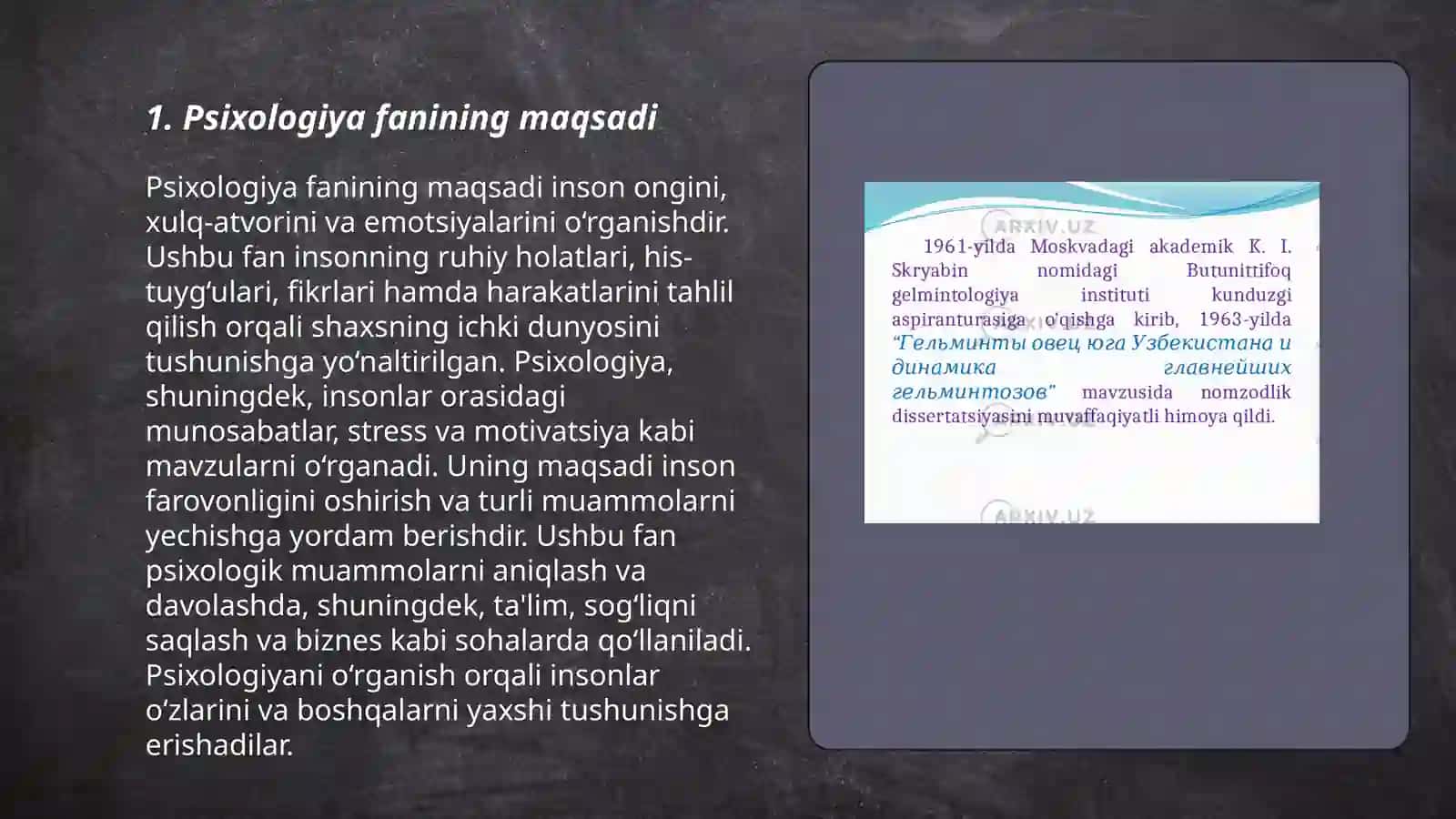 Psixologiya fanining maqsad va vazifalari 3