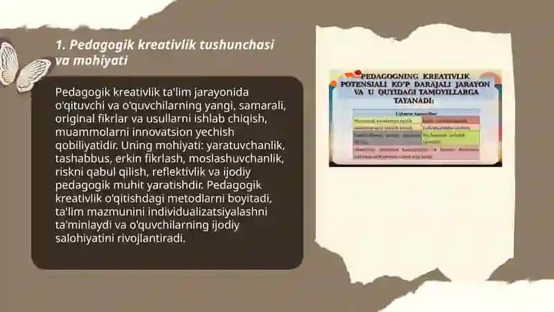 Pedagogik kreativlik tushunchasi va mohiyati 3