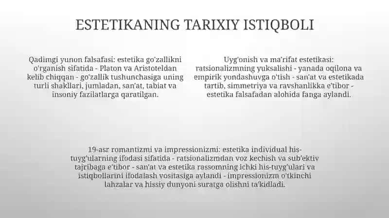 Estetika 3