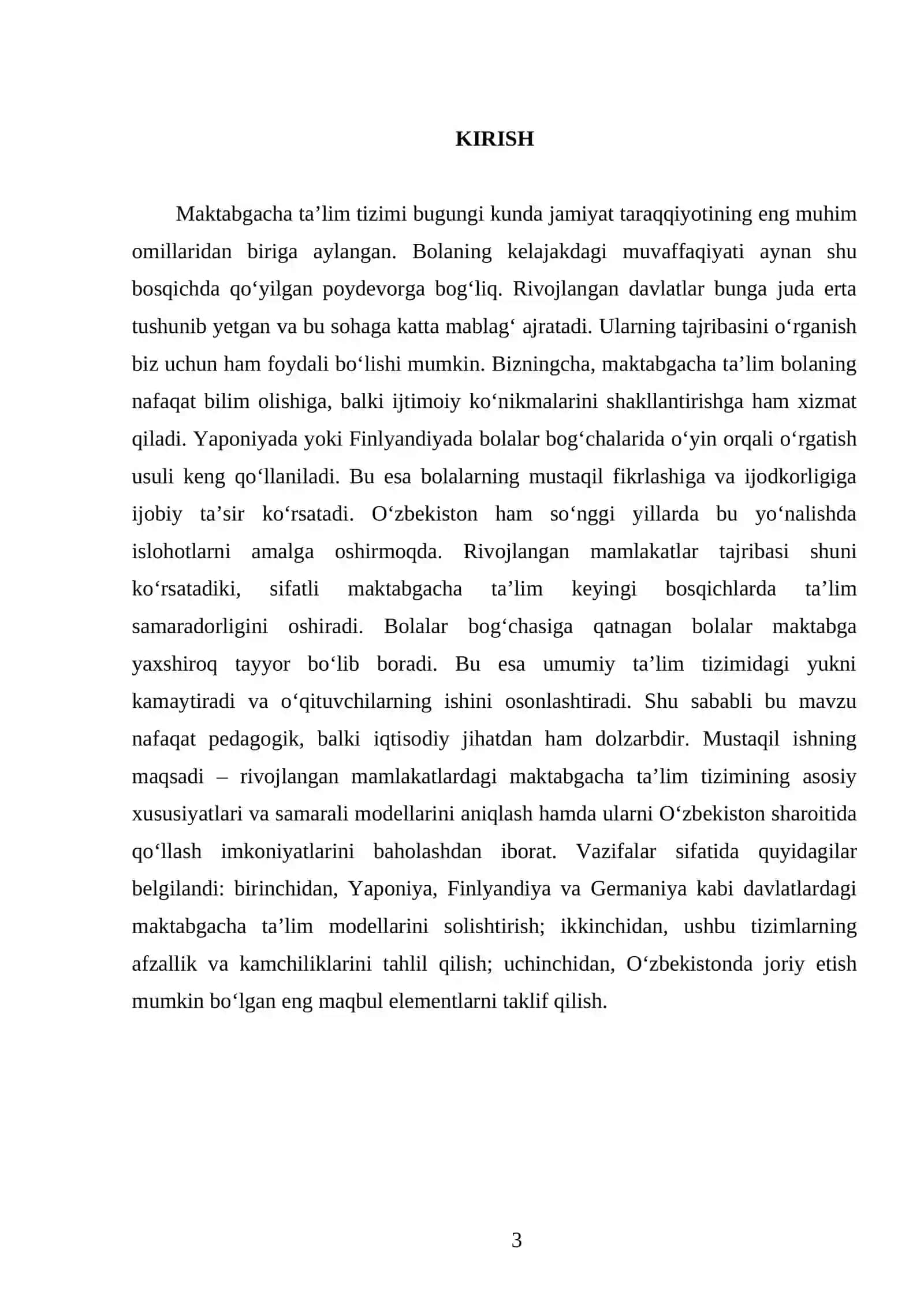 Rivojlangan mamlakatlarda maktabgacha ta’lim tizimi 3