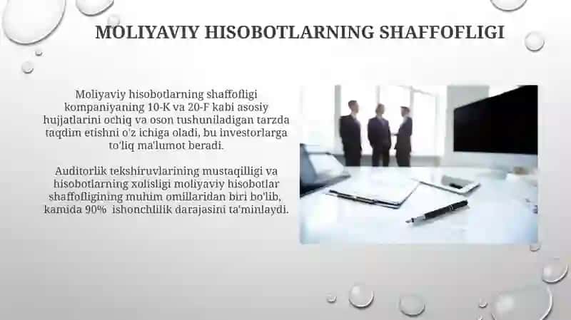 Moliyaviy hisobotlarning shaffofligi 3