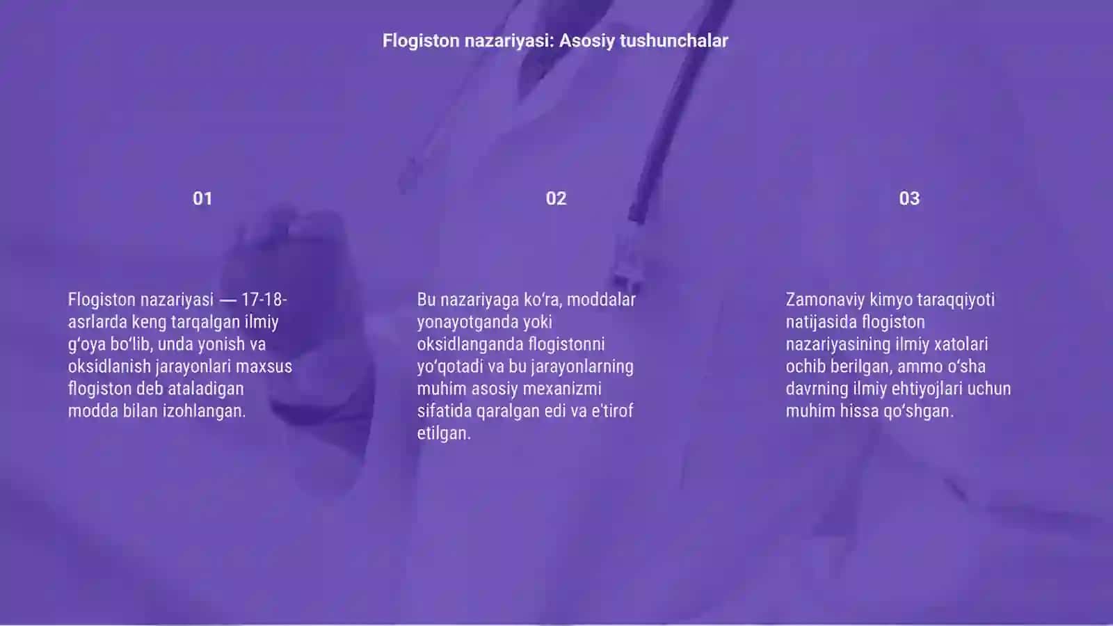Flogiston nazariyasi va òsha zamon ehtiyojlari 3