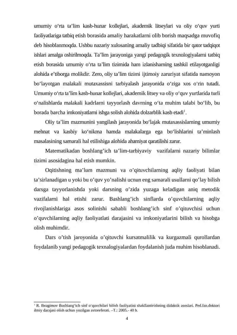 BOSHLANG'ICH SINF MATEMATIKA DARSLARIDA MIQDORLARNING ULUSHLARI BILAN TANISHTIRISH METODIKASI 3