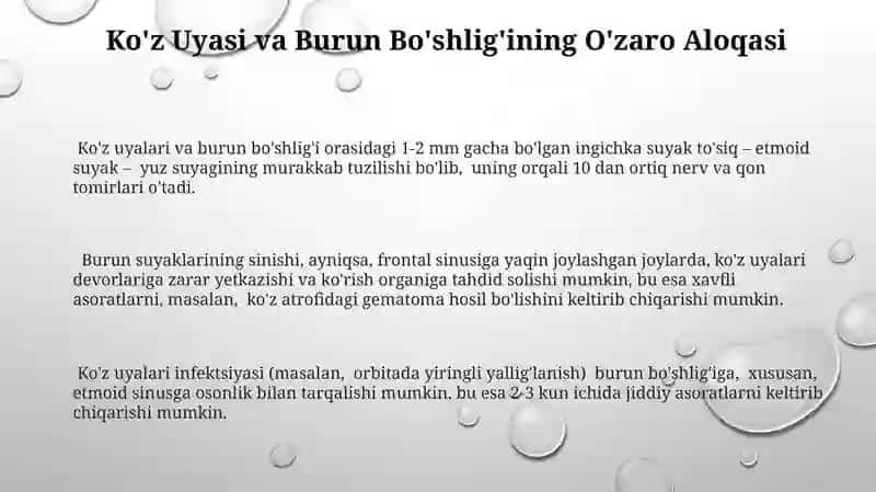 Ko'z Uyasi va Burun Bo'shlig'ining O'zaro Aloqasi 3