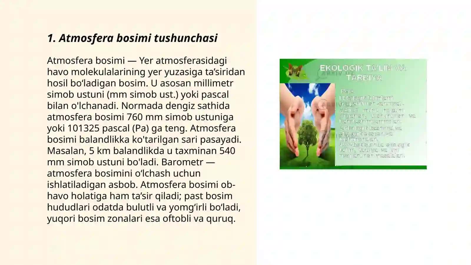 Atmosfera bosimi va ularni jismoniy tarbiya va sport amaliyotida tasiri 3