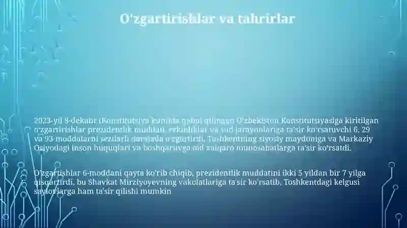 O‘zbekiston Konstitutsiyasi 3