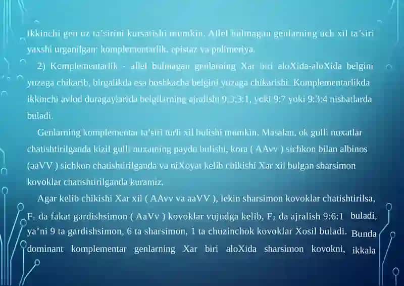 Genlar ta'sirini boshqarish, xujayra differensirofkasi va neoplastik jarayonlar 3