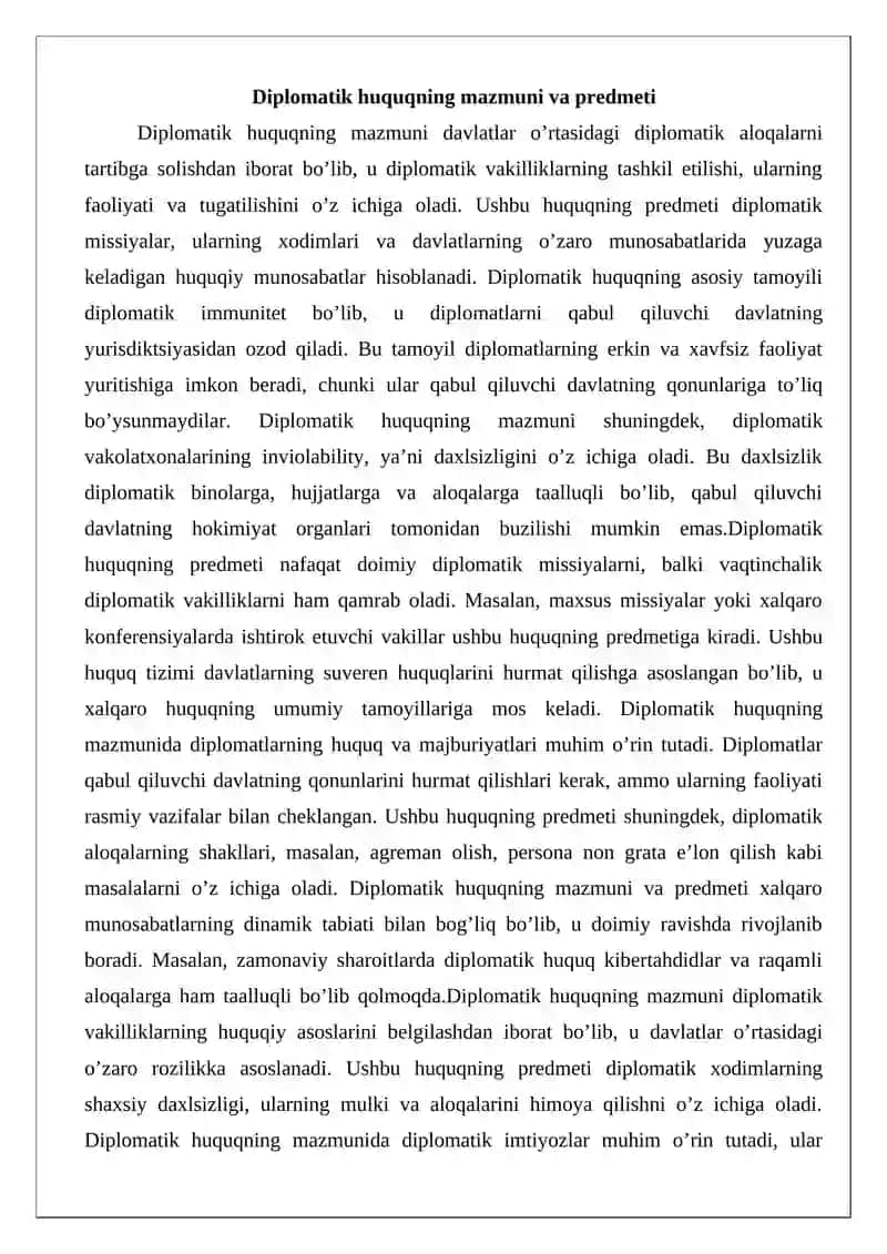 Diplomatik va konsullik huquqi 3