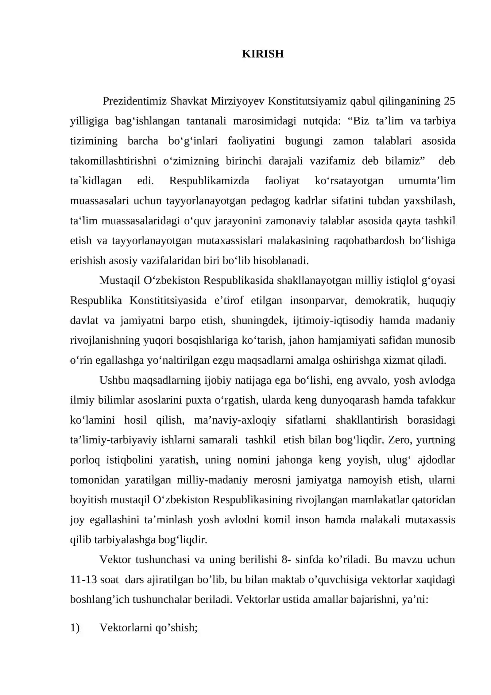 Vektor tushunchasi. Vektorlar ustida amallar 3