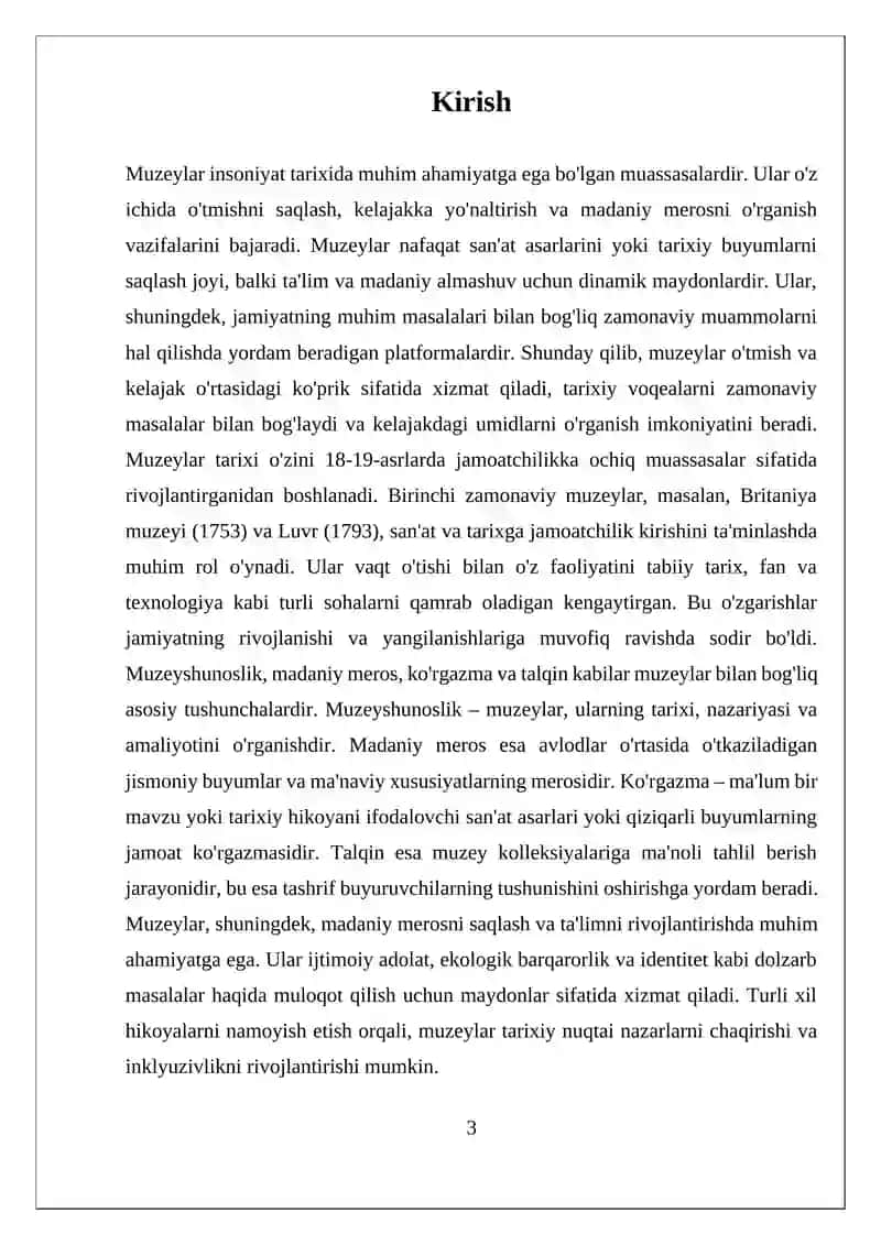 Muzeylar Oʻtmish va Kelajak Orasidagi Koprik 3