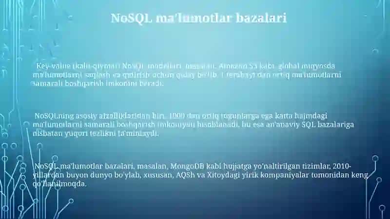 Berilganlar bazasini tip bo'yicha klassifikatsiyalash 3