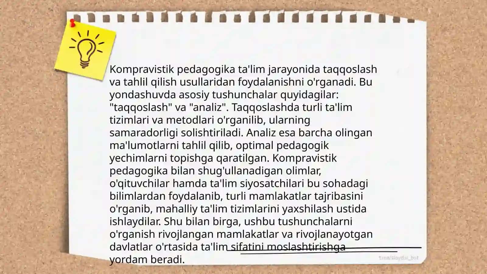 Kompravistik pedagogikada tadqiqotlar tipologiyasi.B Xolmsning tadqiqotlar taksonomiyasi 3