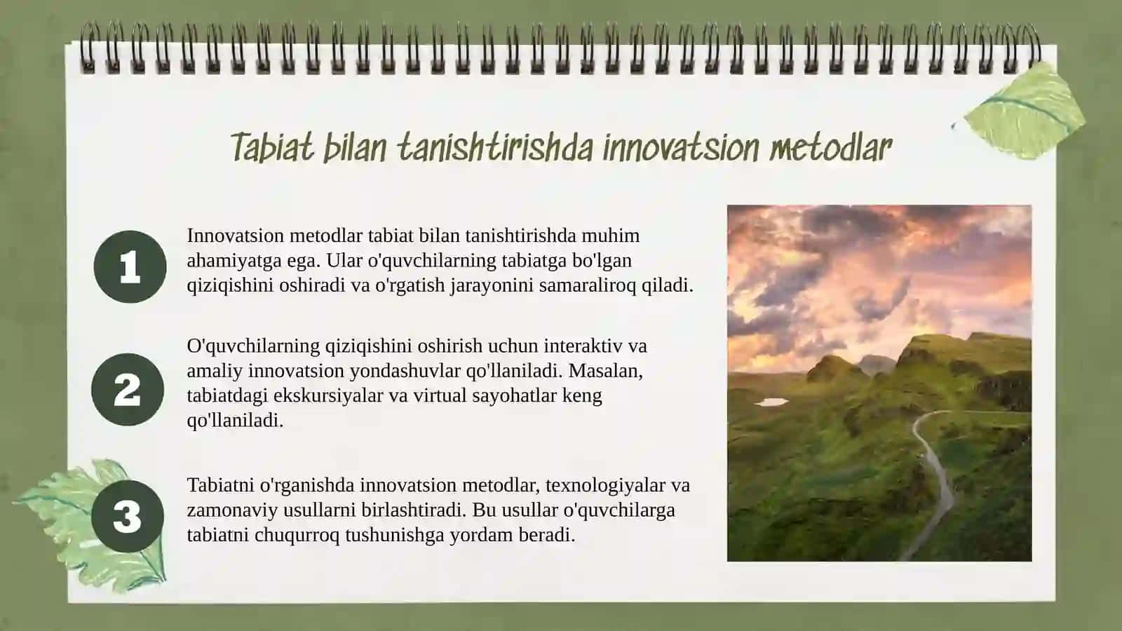 Tabiat bilan tanishtirishda innovatsion metodlardan foydalanishni rivojlantirish 3