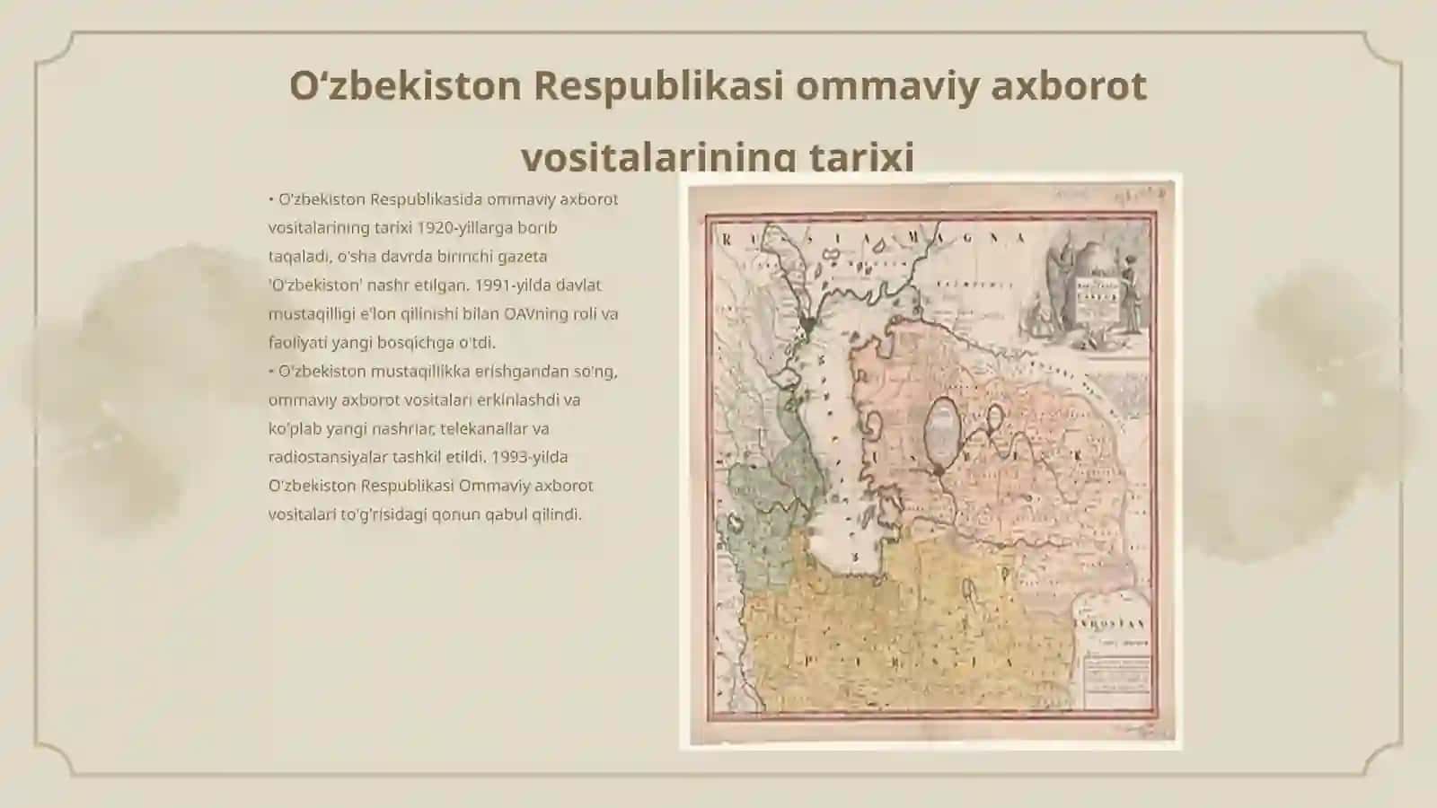 O‘zbekiston Respublikasida ommaviy axborot vositalarining faoliyati 3