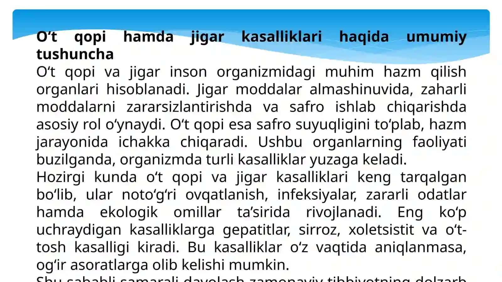 O‘tqopi va jigar kasalliklari bilan bemorlarni tekshirish va diagnostikasi 3
