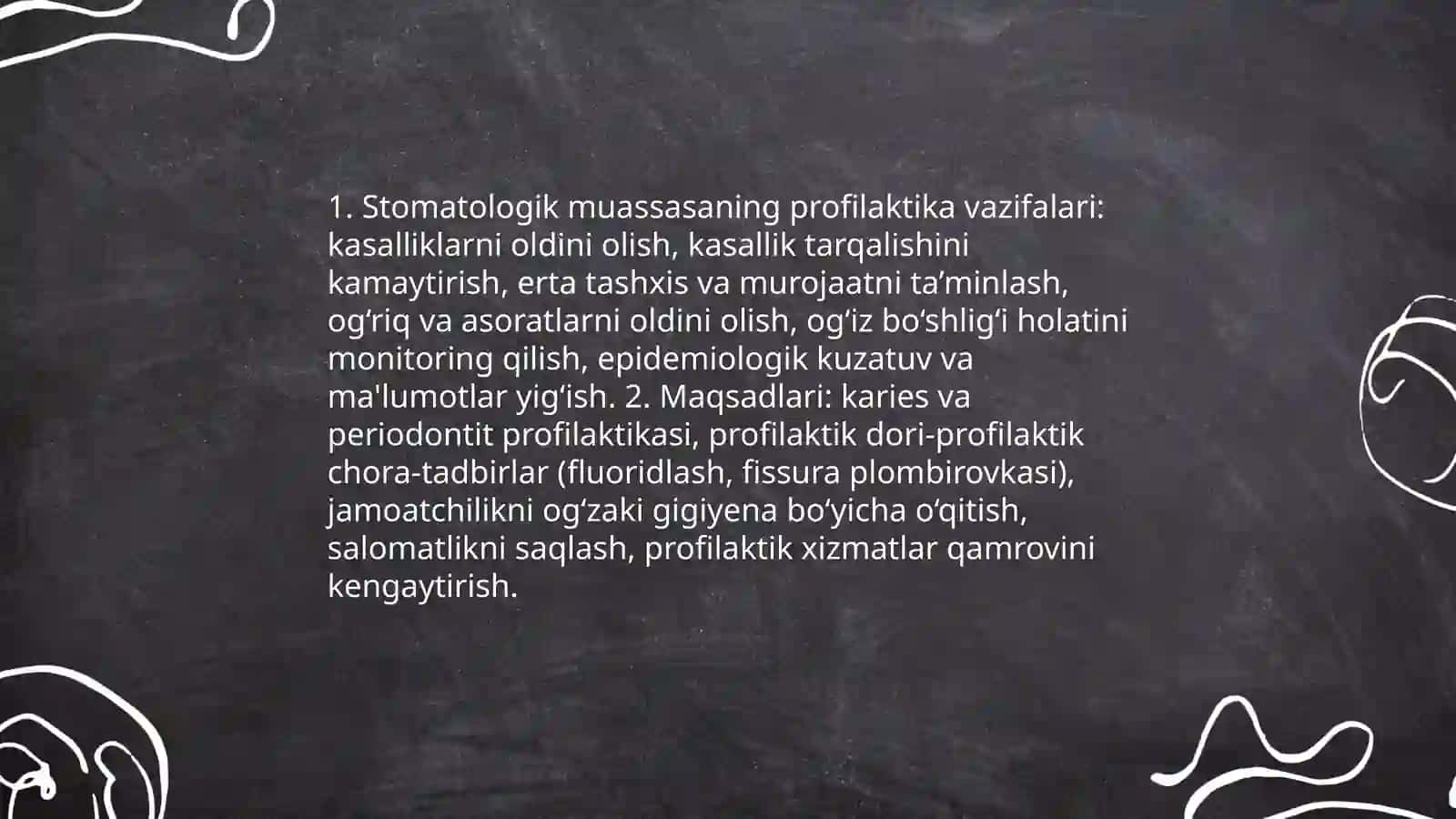 Tibbiy profilaktika stomatologik muassassalarning asosiy tarkibiy bulinmalari 3