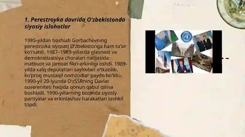 Oʻzbekistondagi Ijtimoiy-Siyosiy jarayonlar 3