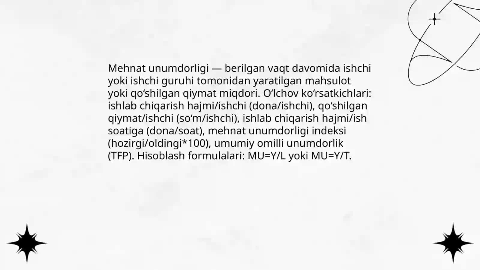 Mehnat unumdorligi va uning hajmiga ta'sir qiluvchi omillar 3