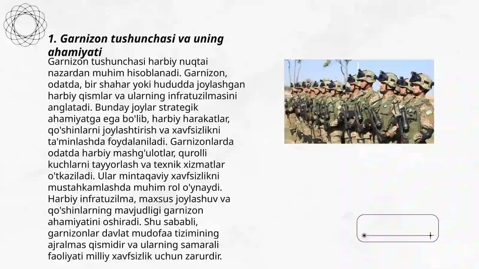Garnizon va qorovul xizmatini o'tash va tashkil etish 3