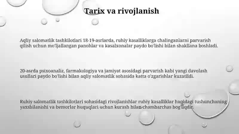 Ruhiy salomatlik tashkilotlari 3