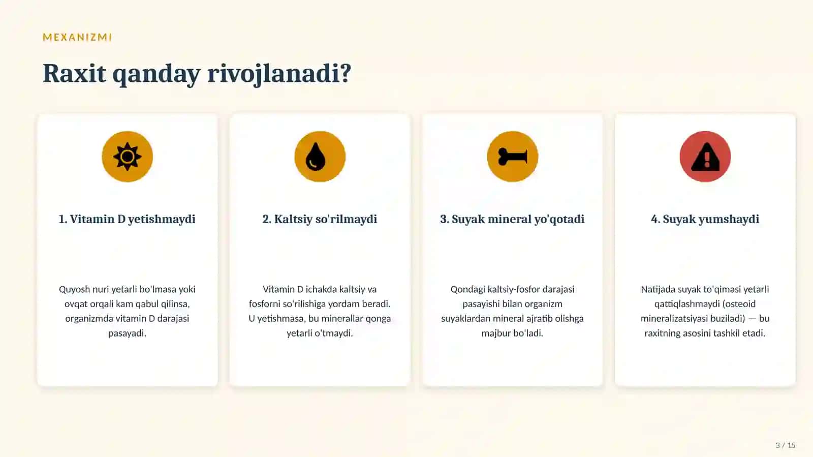 Bolalarda Raxit Profilaktikasi — Sabablari, Belgilari va Oldini Olish | 15 Slayd 3