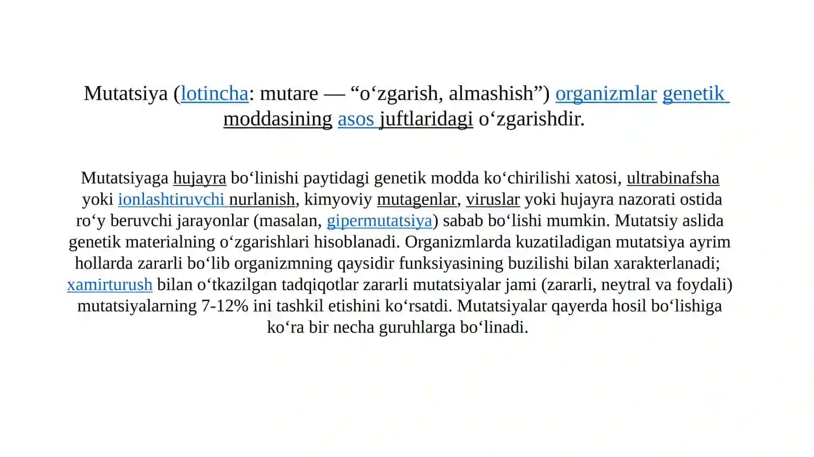 MUTATSIYALARNING EVOLUTSIYADAGI AHAMIYATI 3