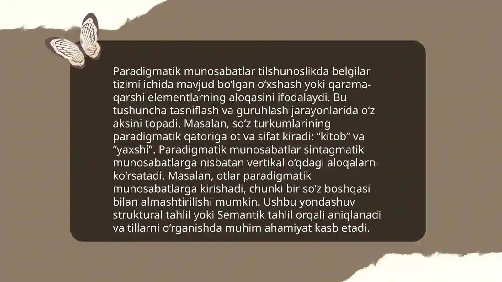 Paradigmatika va sintagmatika 3