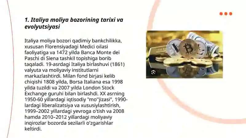 Italiya moliya bozori va qimmatli qog'ozlar bozori 3