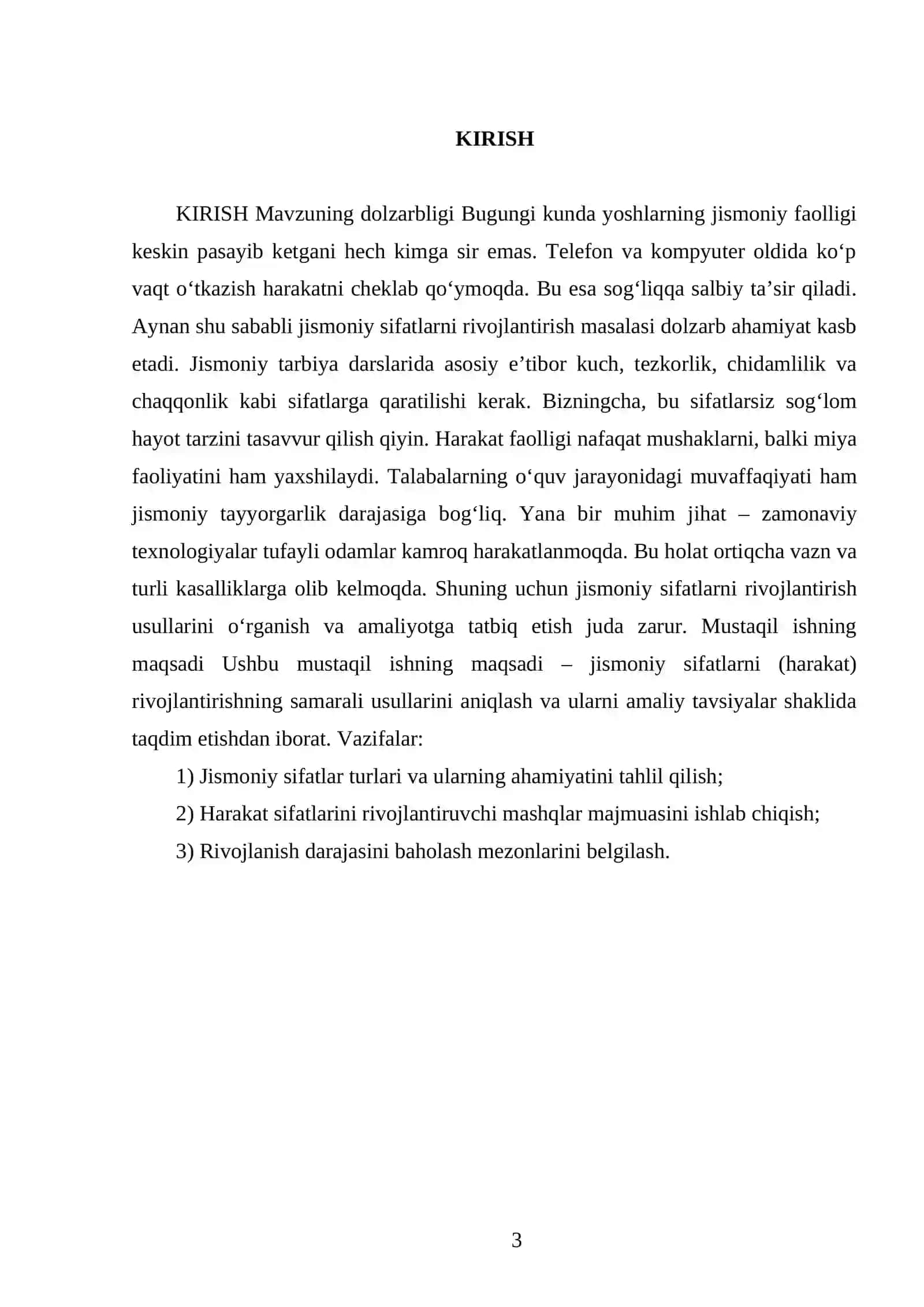 Jismoniy sifatlar (harakat) ni rivojlantirish 3