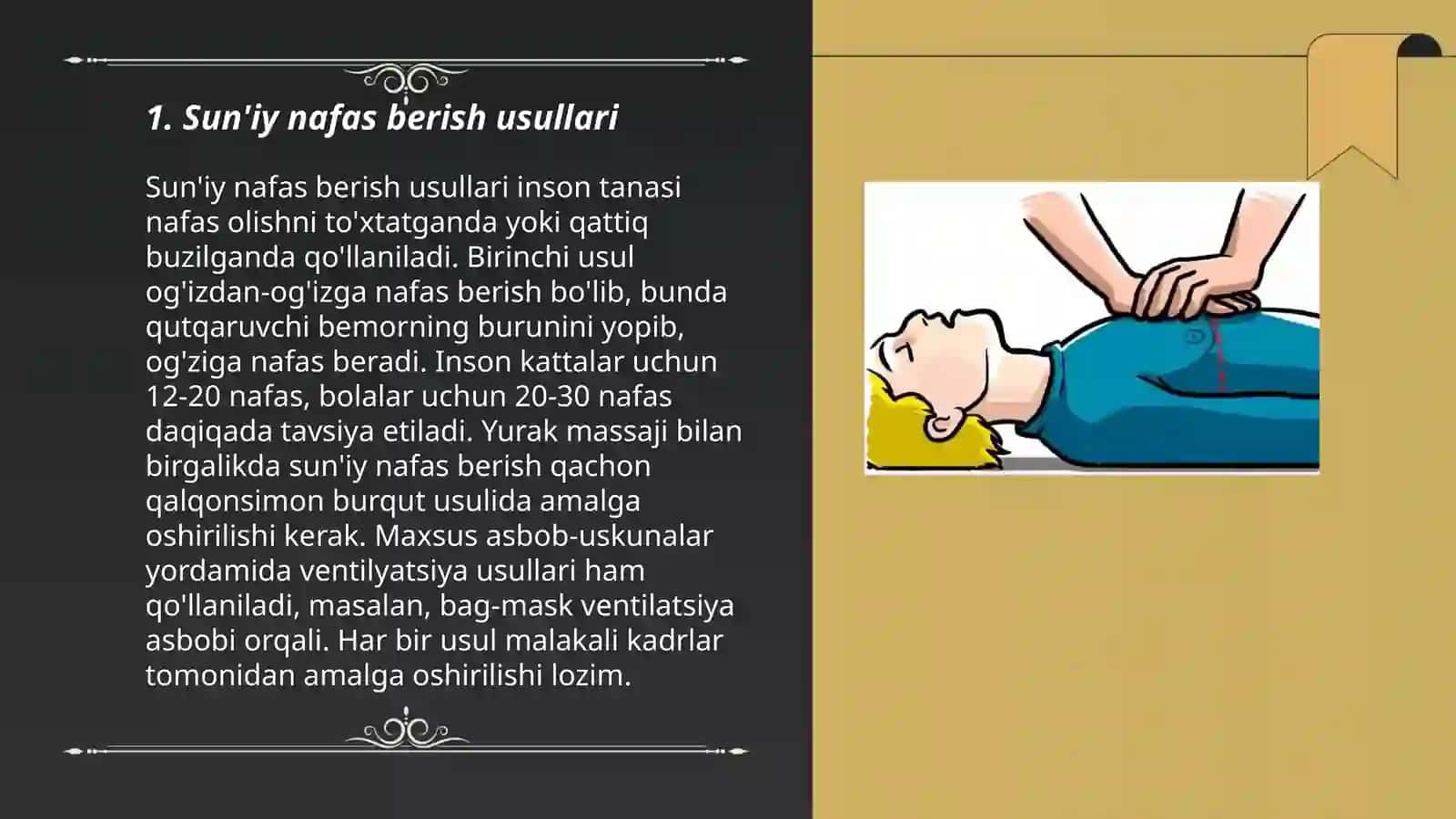 Sun'iy nafas va yurak massaji 3